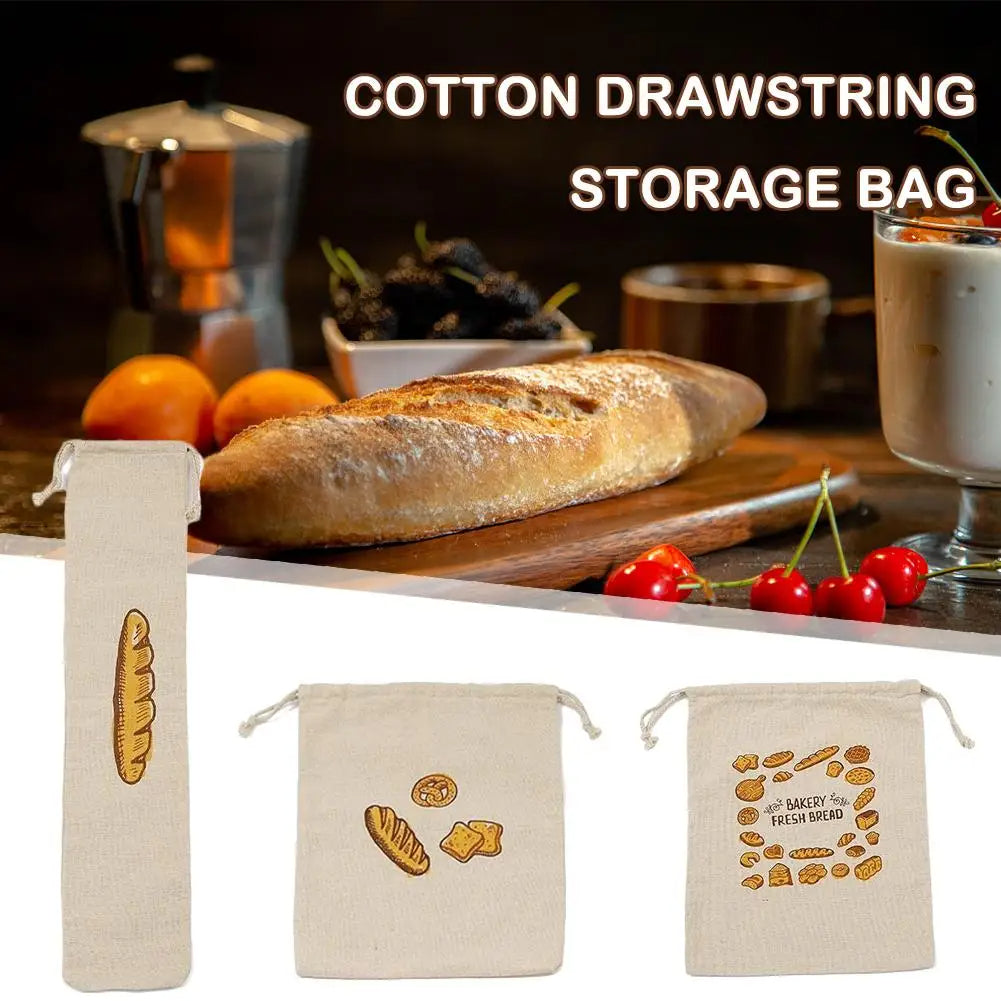 Linen Reusable Bread Storage Bags