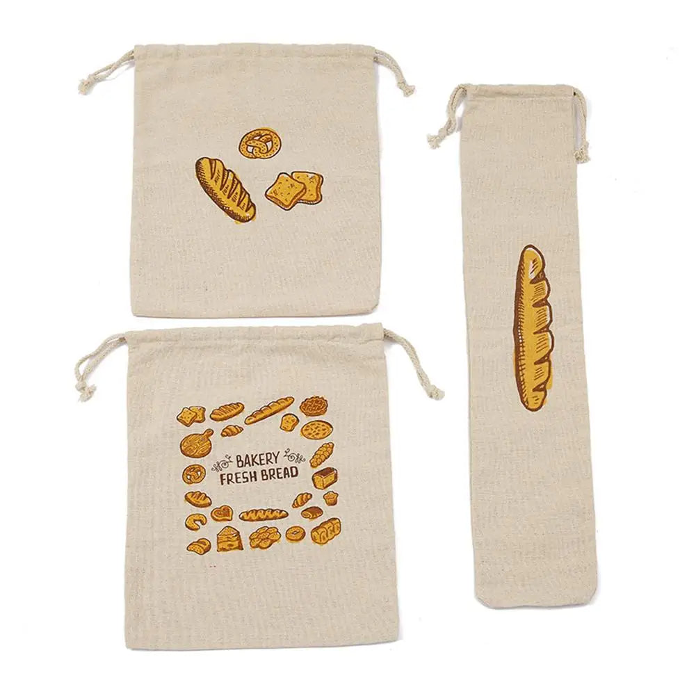 Linen Reusable Bread Storage Bags