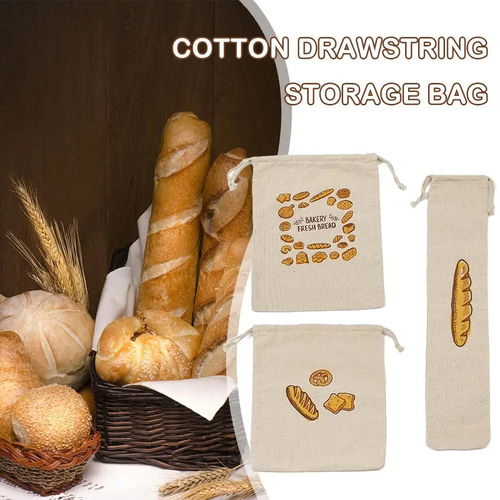 Linen Reusable Bread Storage Bags