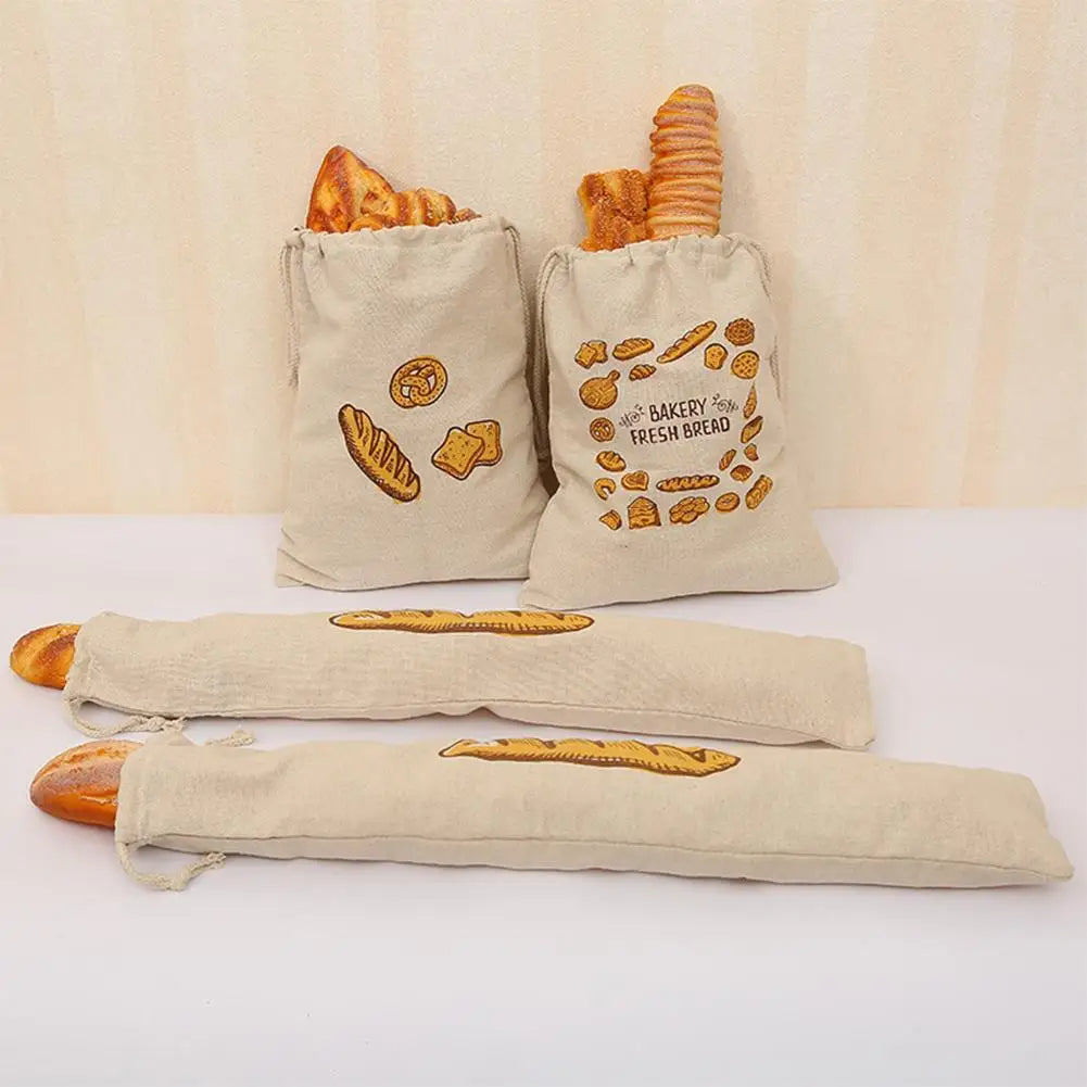 Linen Reusable Bread Storage Bags