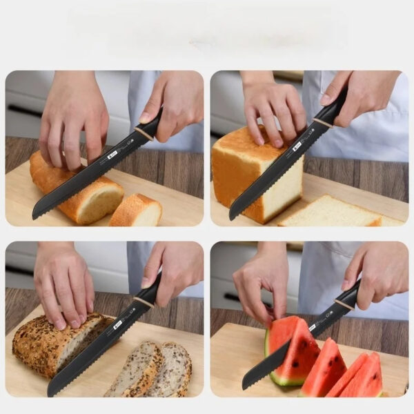 Professional 8" Serrated Bread Knife - Premium Stainless Steel | Rust-Proof - Image 5